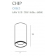 Chip oprawa natynkowa tuba LED czarna MAXlight