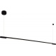 Organic lampa wisząca LED czarna podłużna 150cm ściemnialna MAXlight