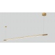 Organic lampa wisząca LED złota podłużna 150cm ściemnialna MAXlight