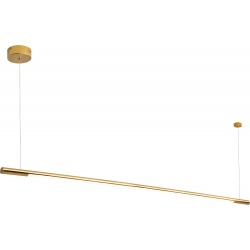Organic lampa wisząca LED złota podłużna 150cm ściemnialna