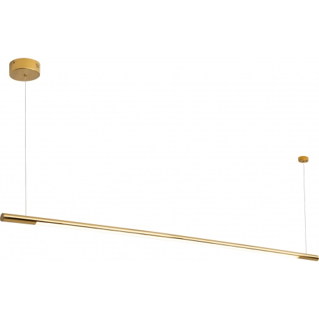 Organic lampa wisząca LED złota podłużna 150cm ściemnialna MAXlight