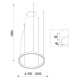 Alfredo LED lampa wisząca obręcz. Rozmiary: 42cm do 200cm. Cleoni