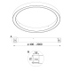Alfredo LED plafon obręcz. Rozmiary: 40cm do 200cm. Cleoni