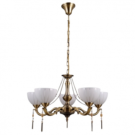 Baxio lampa wisząca pięcioramienna złota stylowa Italux