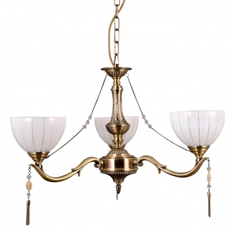 Baxio lampa wisząca trójramienna złota stylowa Italux