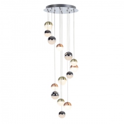 Mocado lampa wisząca LED na kole 51cm chrom