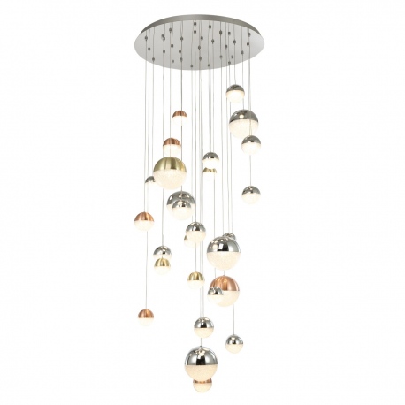 Mocado lampa wisząca LED na kole 51cm chrom Italux