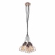 Perifo lampa wisząca druciana sześć kloszy miedziana Italux