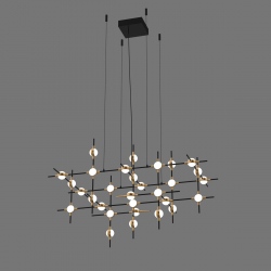 Provenza lampa wisząca czarno-złota 60x100cm