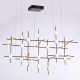 Provenza lampa wisząca czarno-złota 60x100cm Italux
