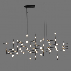 Provenza lampa wisząca czarno-złota 60x200cm