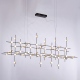 Provenza lampa wisząca czarno-złota 60x200cm Italux
