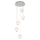 Rosario lampa wisząca LED chrom przezroczysta na kole 32cm Italux