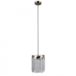 Sabriga lampa wisząca kryształowa mosiężna 18cm