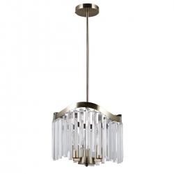 Sabriga lampa wisząca kryształowa mosiężna 33cm