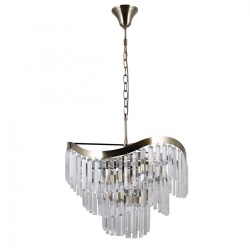 Sabriga lampa wisząca kryształowa mosiężna 48cm ośmioramienna