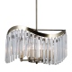 Sabriga lampa wisząca kryształowa mosiężna 48cm sześcioramienna Italux