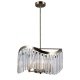Sabriga lampa wisząca kryształowa mosiężna 48cm sześcioramienna Italux