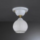 PL.9600 1 Plafon biały mosiężny szklany 14cm włoski Reccagni Angelo