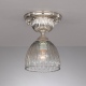 PL.9800 1 Plafon srebrny szklany dymiony 14cm włoski Reccagni Angelo