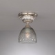 PL.9801 1 Plafon srebrny szklany dymiony 14cm włoski Reccagni Angelo