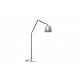 Zyta chrom czarna aluminium lampa podłogowa z giętym ramieniem Azzardo