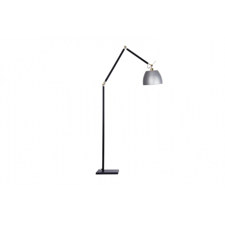 Zyta złota czarna aluminium lampa podłogowa z giętym ramieniem Azzardo