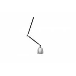 Zyta S czarna chrom lampa wisząca z giętym ramieniem i aluminiowym klosze 18-33cm