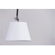 Zyta M czarna chrom lampa wisząca biały abażur 20-36cm Azzardo