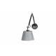 Zyta M czarna chrom lampa wisząca szary abażur 20-36cm Azzardo