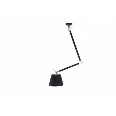 Zyta M czarna złota lampa wisząca czarny abażur 20-36cm Azzardo