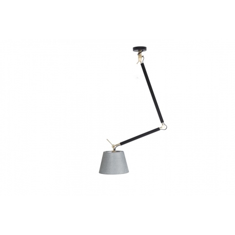 Zyta M czarna złota lampa wisząca szary abażur 20-36cm Azzardo