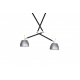 Zyta 2S czarna złota lampa wisząca ramiona aluminiowe klosze Azzardo