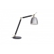Zyta czarna złota lampa biurkowa gięte ramię aluminiowy klosz Azzardo
