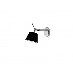 Zyta XS kinkiet chrom aluminium z czarnym abażurem