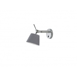 Zyta XS kinkiet chrom aluminium z szarym abażurem