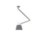 Zyta S aluminium chrom lampa wisząca szary abażur 20-36cm Azzardo