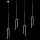 FORK lampa wisząca LED pojedyncza czarna, biała, szara, złota Ramko