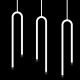 FORK lampa wisząca LED pojedyncza czarna, biała, szara, złota Ramko