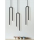 FORK lampa wisząca LED pojedyncza czarna, biała, szara, złota Ramko