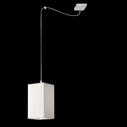 Calipso lampa wisząca z beżowym prostokatnym abażurem 12cm