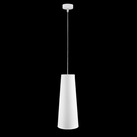 Koma Lino lampa wisząca z białym stożkowym długim abażurem Ramko