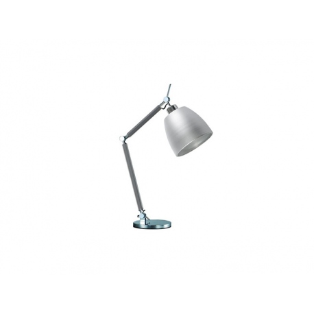 Zyta alu chrom lampa biurkowa gięte ramię aluminiowy klosz Azzardo