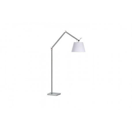 Zyta aluminiowa lampa podłogowa z giętym ramieniem abażurem Azzardo
