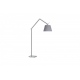 Zyta aluminiowa lampa podłogowa szary abażur Azzardo kierowana