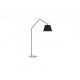 Zyta aluminiowa lampa podłogowa czarny abażur Azzardo