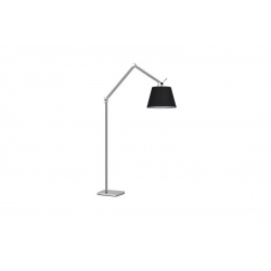 Zyta aluminiowa lampa podłogowa z giętym ramieniem czarnym abażurem 20-36cm
