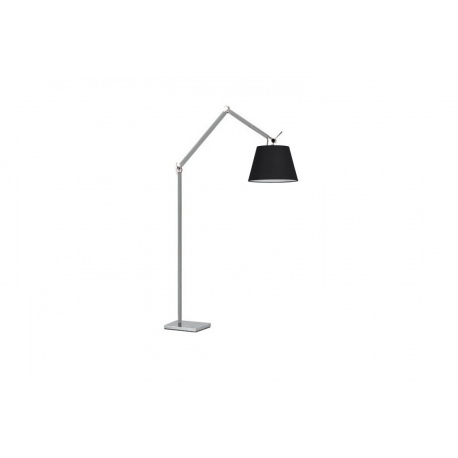 Zyta aluminiowa lampa podłogowa czarny abażur Azzardo