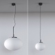 Ovo szklana lampa wisząca z kloszem opal 40cm różne kolory Cleoni