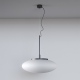 Oval szklana lampa wisząca z kloszem opal 55cm różne kolory Cleoni